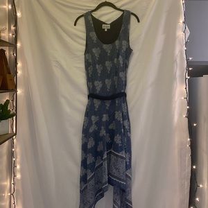 Bethany navy blue dress with sash